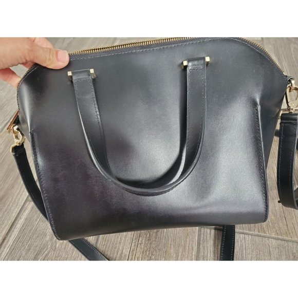 Kate Spade Black Crossbody/ Medium Satchel In Black. VGUC - Picture 6 of 12